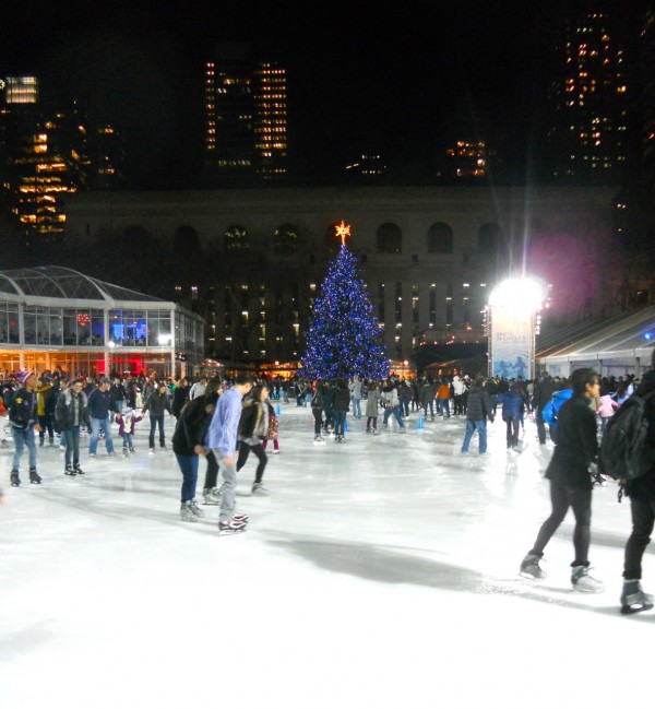 Citipond, Bryant Park ice skaters enjoy the Winter Village at Bryant Park.