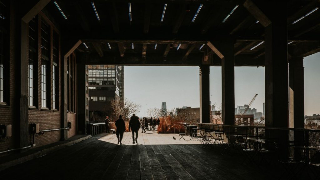 The Chelsea Market passage way at the High Line park.