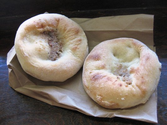 Jewish food in NY Bialeys, a classic Jewish food, from Kossar's