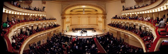 The auditorium of Carnegie Hall, NYC