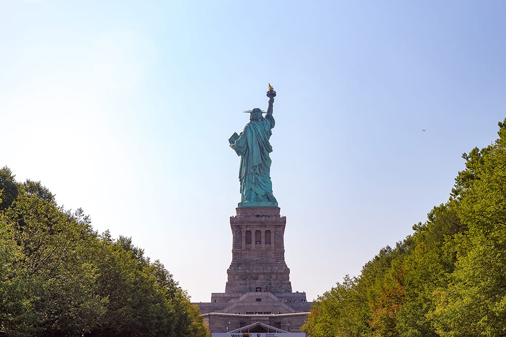 Statue of Liberty from behind
