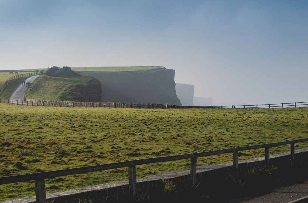 Scenic view on a day trip from Dublin to Cliffs of Moher.