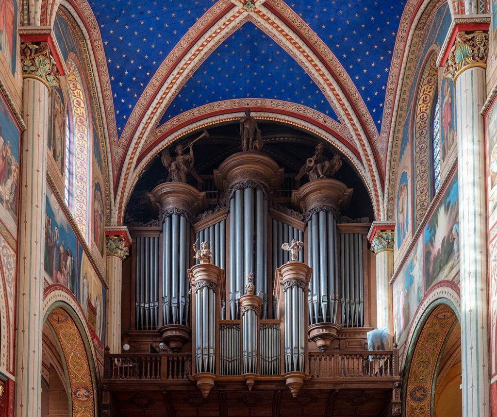 The interior of Saint Germain des Prés in Paris.
