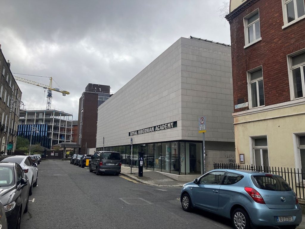 Street view of the Royal Hibernian Academy in Dublin.