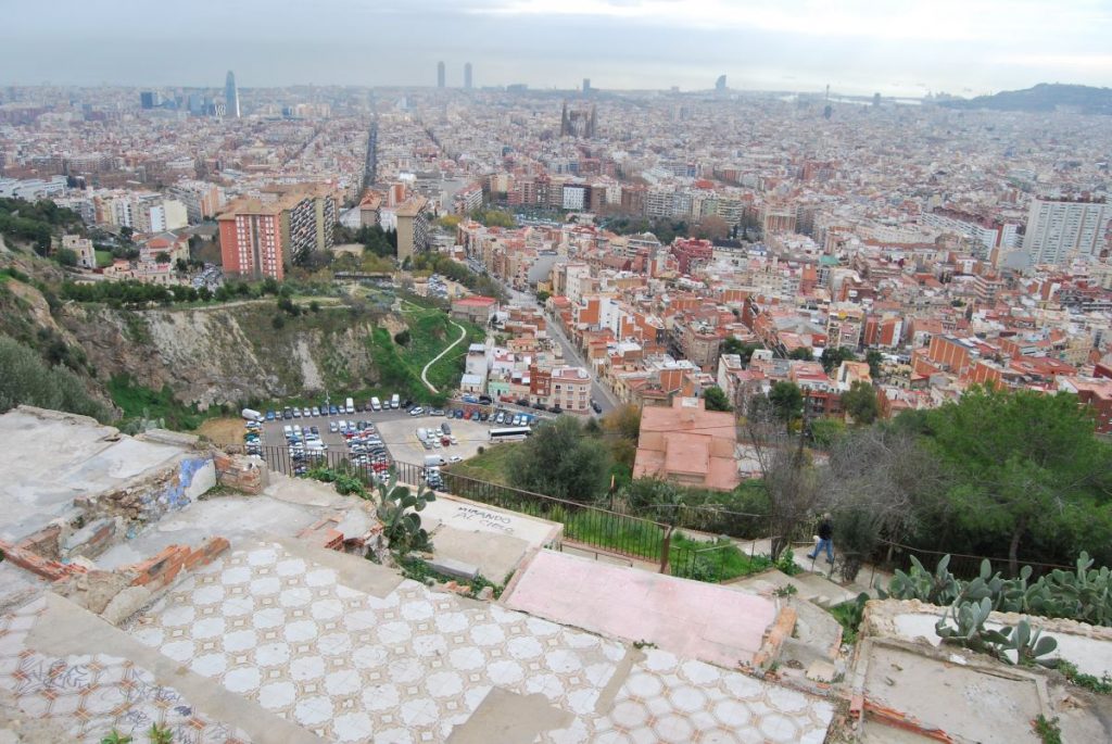 Views of the sprawling city from Turó de la Rovira.