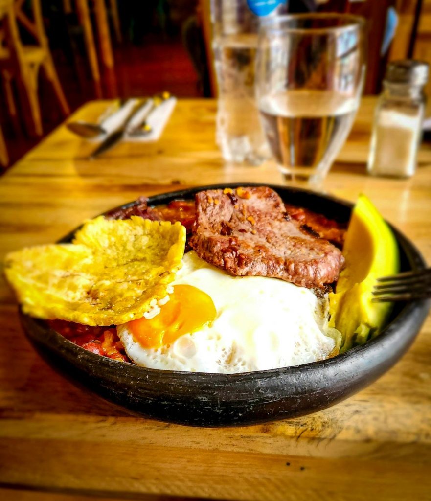 A Colombian dish, bandeja paisa,at one of the best restaurants in Astoria.