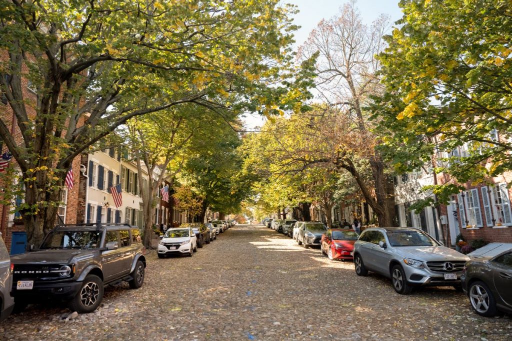 18th–and 19th–century townhouses in Virginia.